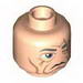 Minifig Head Male Scar over Left Eye, Wrinkles Print (Even Piell) [Hollow Stud]