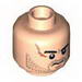 Minifig Head Male Large Scar and Stubble Print [Hollow Stud]