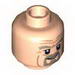 Minifig Head Dual Sided LotR Goatee Smile / Determined Print [Theoden [Hollow Stud]
