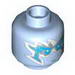 Minifig Head with Ice Energy Print [Hollow Stud]