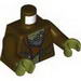 Torso Monster Fighters Monster with Stapled Olive Skin and Stitched Vest Print / Dark Brown Arms / Olive Hands