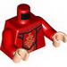 Torso Female Dress with Gold Ornaments Print / Red Arms / Light Flesh Hands