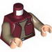 Torso SW Female Dark Red Vest and Dark Tan Top Print (Senator Amidala) / Dark Tan Arms / Light Flesh Hands