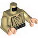 Torso Layered Robe, Brown Belt Print and Padawan Braid Print / Tan Arms / Light Flesh Hands