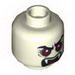 Minifig Head Dual Sided Fangs, Red Eyes, Angry Eyebrows, Mouth Closed / Mouth Open Print (Lord Vampyre) [Hollow Stud]