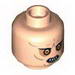 Minifig Head Alien with Bib Fortuna, Bared Teeth, Red Eyes and Wrinkles Print [Hollow Stud] [9516]