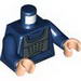 Torso Armor Flat Silver with Waist Sash Print (SW Bib Fortuna) / Dark Blue Arms / Light Flesh Hands [9516]