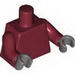 Torso Plain / Dark Red Arms / Dark Bluish Gray Hands