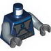 Torso SW Armor Plates Dark Bluish Gray Print (Pre Vizsla) / Sand Blue Arms / Dark Bluish Gray Hands