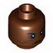Minifig Head Alien with SW Agen Kolar Black Mouth and Dots on Cheeks Print [Blocked Open Stud]