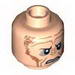 Minifig Head Alien with SW Saesee Tiin, Small Eyes with Pupils, Orange Dots on Sides, Angry Print [Hollow Stud]