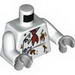 Torso Monster Fighters with Jacket, Red Scarf and Food Stains Print / White Arms / Light Bluish Gray Hands