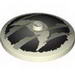 Dish 4 x 4 Inverted [Radar] with Crescent Moon and Clouds Print [9468]