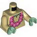 Набор LEGO Torso SpongeBob with Sand Green Neck, Shirt Collar and Pink Lei Print / Tan Arms / Sand Green Hands, Tan