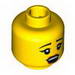 Minifig Head Female with Black Eyebrows, Eyelashes, Red Lips, Open Mouth Print [Blocked Open Stud]