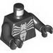 Torso White Venom Logo and Muscles Print / Black Arms / Black Hands