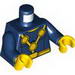 Torso Spider-Man Shirt with 3 Yellow Circles and Belt Print / Dark Blue Arms / Yellow Hands