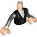 Набор LEGO Torso Friends Black Sleeved Riding Jacket with White Blouse Print, Light Flesh Arms and Hands Print, Черный