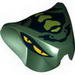 Minifig Head Modified Snake with 4 Yellow Eyes and Lime Scales Print (Spitta)
