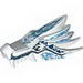 Dragon Head (Ninjago) Upper Jaw with Medium Blue and Dark Blue Sections and Ice Spirit Print