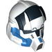 Набор LEGO Minifig Helmet SW Clone Pilot with Elongated Breathing Mask and 501st Print, Белый