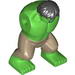 Набор LEGO Hulk Body with Dark Tan Pants Print, Ярко-зеленый