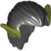 Minifig Hair Orc with Olive Green Ears Print