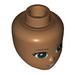 Minifig Head Modified Friends with Green Eyes, Pale Pink Lips and Open Mouth Print