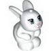 Friends Bunny Rabbit Sitting with Blue Eyes and Pink Nose and Mouth Print