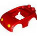 Duplo Car Body with 2 Studs on Back and Yellow Headlights Print (fits over Car Base 2 x 4)