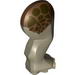 Dino Leg Large (Rear) Triceratops with Pin, Tan Nails and Reddish Brown and Dark Brown Print - Right