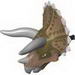 Набор LEGO Dino Head Triceratops with Pin, Light Bluish Gray Horns and Reddish Brown Top with Dark Brown Print, Красно-коричневый