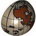 Hemisphere 2 x 2 with Cutout with Americas and South Pacific Globe Print