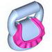 Friends Accessories Bag Round with Dark Pink Ruffle
