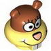 Набор LEGO Minifig Head Modified Sandy Cheeks (Rust Top Portion), Bright Light Yellow