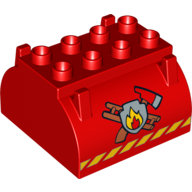 Набор LEGO TANK TOP 4X4X2, DEC. FIRE, Светлый сине-серый