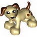 Duplo Dog Large Paws with Brown Ears and Tail and Spots