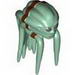 Набор LEGO Minifig Head Nautolan, Black Eyes & Mouth, Brown Tentacle Bands, Sand Green