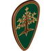 Minifig Shield - Ovoid with Tree with Gold Leaves Print