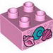 Duplo, Brick 2 x 2 with 3 Shells and Silver Bubbles Print