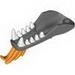 Dragon Head (Ninjago) Lower Jaw with White Teeth and Orange Spines Print