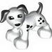 Duplo Dog Large Paws with Black Ears and Tail and Spots