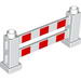 Набор LEGO Fence with Red Stripes Print, Белый