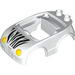 Duplo Car Body with 2 Studs on Back and Yellow Headlights and Zebra Stripes Print (fits over Car Base 2 x 4)