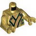 Набор LEGO Torso Ninjago Robe with Black, Green and Gold Sash and Lion Head on Back Print / Pearl Gold Arms / Pearl Gold Hands, Pearl Gold