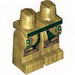 Набор LEGO Legs and Hips with Dark Green Sash, Gold Buckles and Yellow Knee Wrapping Print, Pearl Gold