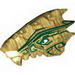 Dragon Head (Ninjago) Upper Jaw with Dark Green Stripes Print