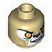 Minifig Head Dual Sided Chi Lion Face Grin / Determined Print [Laval] [Hollow Stud]