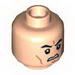 Minifig Head Black Eyebrows, Cheek, Chin and Forehead Dimple Print [Hollow Stud]