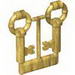 Набор LEGO Minifig Keys, 2 on sprue, Pearl Gold